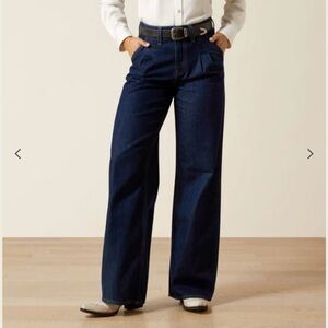 Ariat High Rise Trouser Jeans in Dark Wash Denim NWT